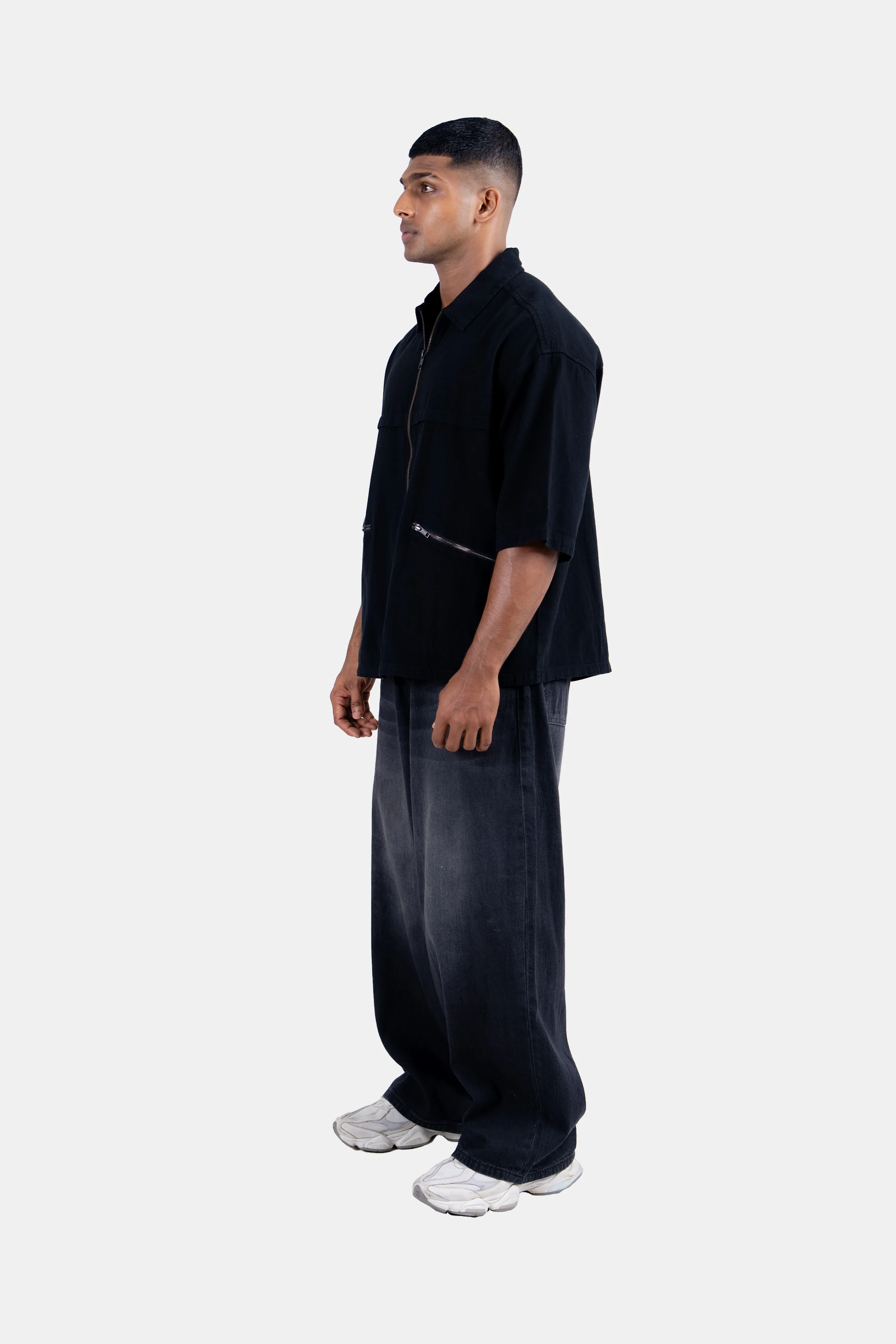 Hustle Men's Denim Shirt - Everyday Casual - Image 3