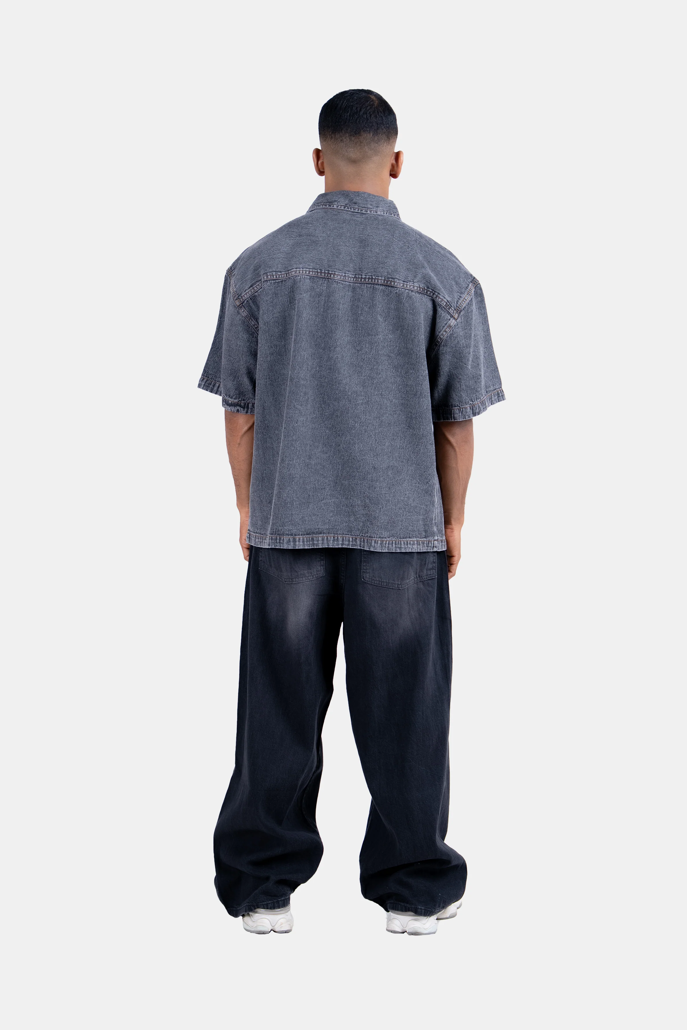 Hustle Men's Denim Shirt - Everyday Casual - Image 4